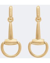Gucci - Horsebit Drop Earrings - Lyst