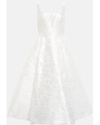 Carolina Herrera Bridal Jacquard Midi Dress - White