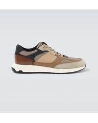 Tod's - Sneakers Aus Leder Und Veloursleder - Lyst