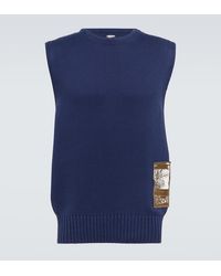 GR10K - Embroidered Cotton Sweater Vest - Lyst