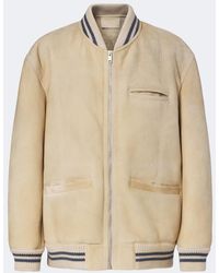 Prada - Wool-Trimmed Shearling Bomber Jacket - Lyst