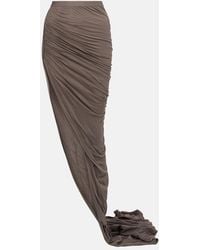 Rick Owens - Edfu Cotton Maxi Skirt - Lyst