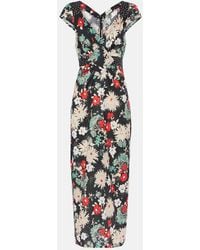 RIXO London - Carey Floral Cotton Midi Dress - Lyst