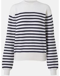 KHAITE - Jersey Viola De Mezcla De Cachemir A Rayas - Lyst