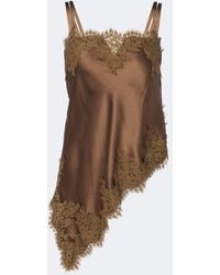 Dorothee Schumacher - Sense Of Shine Lace-Trimmed Silk-Blend Camisole - Lyst