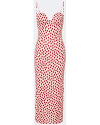 Alaïa - Polka-Dot Jersey Midi Dress - Lyst