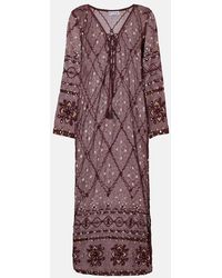 Juliet Dunn - Embroidered Cotton Kaftan - Lyst