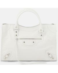 Balenciaga - Schultertasche Le City Medium aus Leder - Lyst