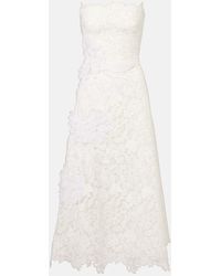 Costarellos - Floral-Applique Lace Gown - Lyst