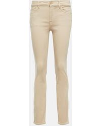 7 For All Mankind - Roxanne Mid-Rise Slim Jeans - Lyst