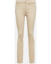 7 For All Mankind - Roxanne Mid-rise Slim Jeans - Lyst
