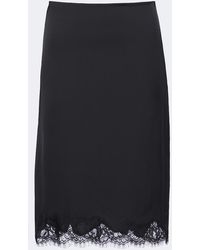 Faithfull the Brand - Marisol Lace-Trimmed Satin Slip Skirt - Lyst