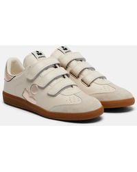 Isabel Marant - Beth Leather And Suede Sneakers - Lyst