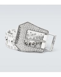 Givenchy - Studded Crystal-embellished Leather Belt - Lyst