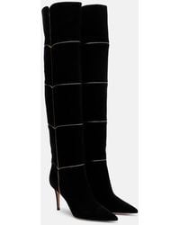 Gianvito Rossi - Cuissard 85 Suede Knee-High Boots - Lyst