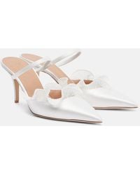 Malone Souliers - Cecile 70 Ruffled Satin Mules - Lyst