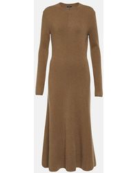 JOSEPH - Vestido Midi De Mezcla De Cachemir - Lyst