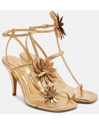 Zimmermann - Belara Metallic Leather Sandals - Lyst