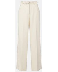 Gabriela Hearst - Norman Belted Silk And Wool Wide-Leg Pants - Lyst
