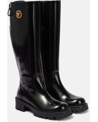 Versace - Patent Leather Knee-high Boot - Lyst