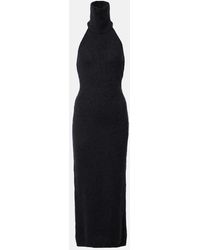 Magda Butrym - Halterneck Mohair-Blend Maxi Dress - Lyst