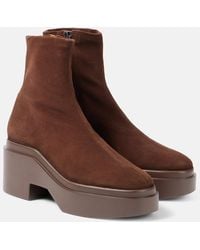 Robert Clergerie - Bottines Nelle A Plateforme En Daim - Lyst