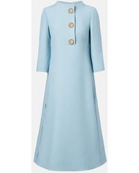 Valentino - Crepe Couture Midi Dress - Lyst