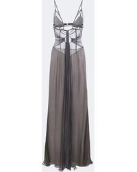 Nensi Dojaka - Cutout Sheer Silk Gown - Lyst