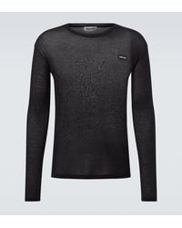 Miu Miu - Logo Cotton Jersey T-Shirt - Lyst