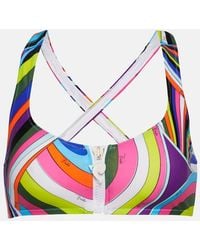 Emilio Pucci - Top Bikini Iride Con Stampa - Lyst