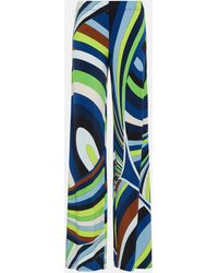 Emilio Pucci - Printed High-rise Jersey Wide-leg Pants - Lyst