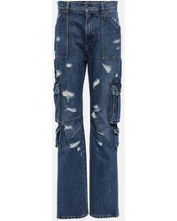 Dolce & Gabbana - Distressed High-rise Cargo Jeans - Lyst