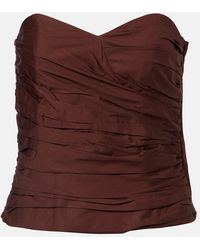Adriana Degreas - Opulence Draped Cotton Corset - Lyst