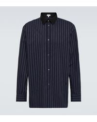 Loewe - Camisa De Popelin De Algodon A Rayas - Lyst