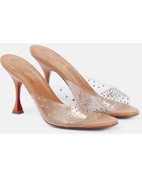 Christian Louboutin - Nudes Degramule Embellished Mules - Lyst