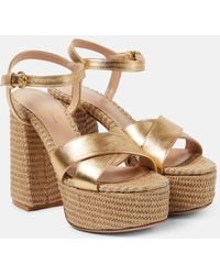 Gianvito Rossi - Suede Wedge Mules - Lyst