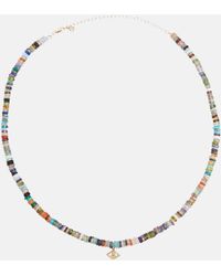 Sydney Evan - Collier Evil Eye en perles et or 14 ct - Lyst