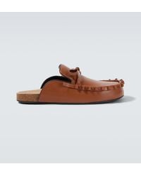JW Anderson - Ruffled Leather Mules - Lyst
