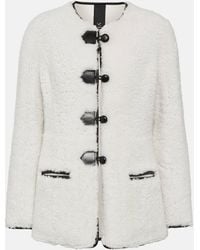 Blancha - Leather-trimmed Shearling Jacket - Lyst