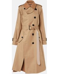 Sacai - Cotton-Blend Gabardine Trench Coat - Lyst