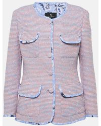 Etro - Checked Wool-Blend Tweed Jacket - Lyst