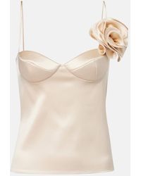 Magda Butrym - Top Aus Satin - Lyst