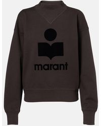Isabel Marant - Moby Logo Cotton-Blend Sweatshirt - Lyst