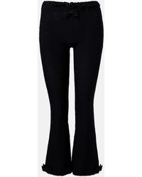 Balenciaga - Bow-Detail Ruffled Capri Flared Pants - Lyst