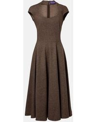 Ralph Lauren - Maisey Wool, Silk, And Cashmere Midi Dress - Lyst