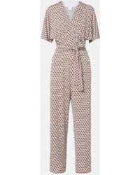 Max Mara - Belted Printed Jumpsuit - Lyst