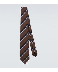 Brioni - Striped Silk Jacquard Tie - Lyst