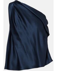 The Sei - One-Shoulder Silk Satin Top - Lyst