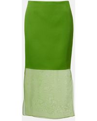 KHAITE - Sybil Layered Midi Skirt - Lyst