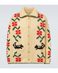 Bode - Pirate Ship Virgin Wool Cardigan - Lyst